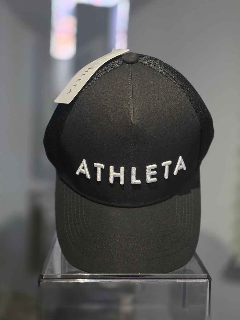Athleta Icon Trucker Hat Black Adjustable Cap - OS/ Unisex NWT